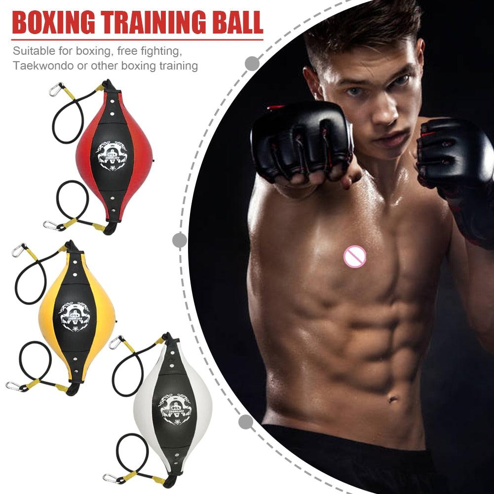 Balerz Double End Boxing Speed Ball Leather Inflatable MMA Training Punching Bag