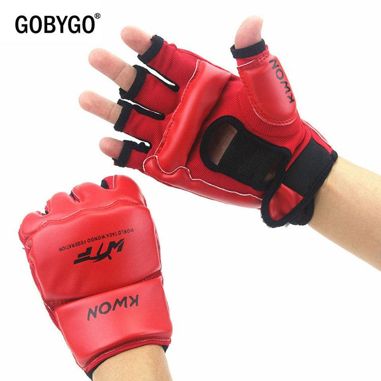 Balerz GOBYGO Half Finger Professional UFC Boxing Gloves MMA Fighting Kick Boxing Gloves Karate Muay Thai Training Workout Gloves