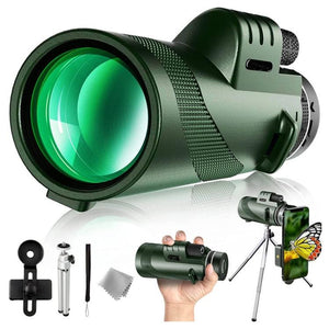Balerz High Power 40x60 Monocular Telescope Outdoor Low Night Vision Monocular with Phone Adapter Tripod for Hiking Hunting
