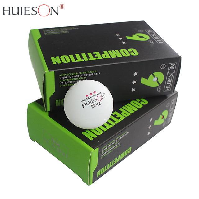 Balerz HUIESON Ping Pong 1 Pack 6 Pieces 3 Stars Competition ProWhite  Table Tennis Balls