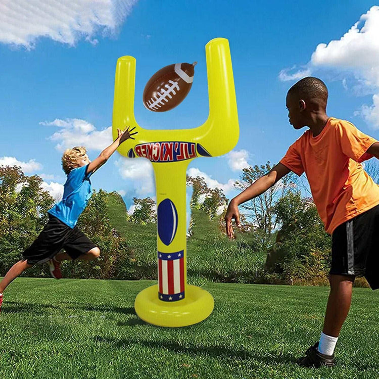 Balerz Imshie Inflatable Pool Ring Toss Game Fun Inflatable Rugby Stand Set