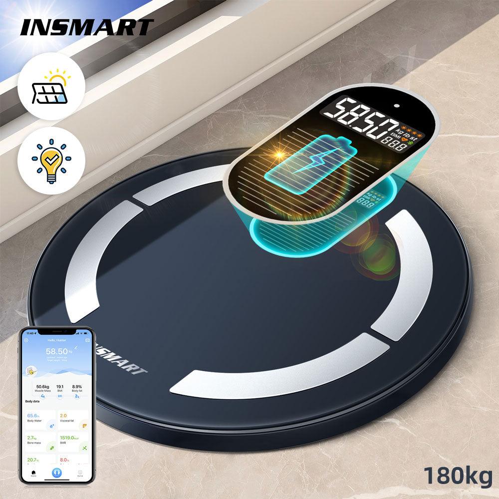 Balerz INSMART Body Digital Weight Scale Solar Energy Charging Smart Balance Bio impedance Scale