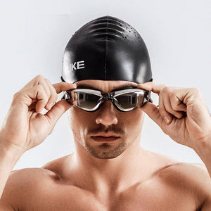 Balerz Men's Swimming Shorts Waterproof Competition Swim Equipment Goggles with Ear-plug Cap Case Trunks