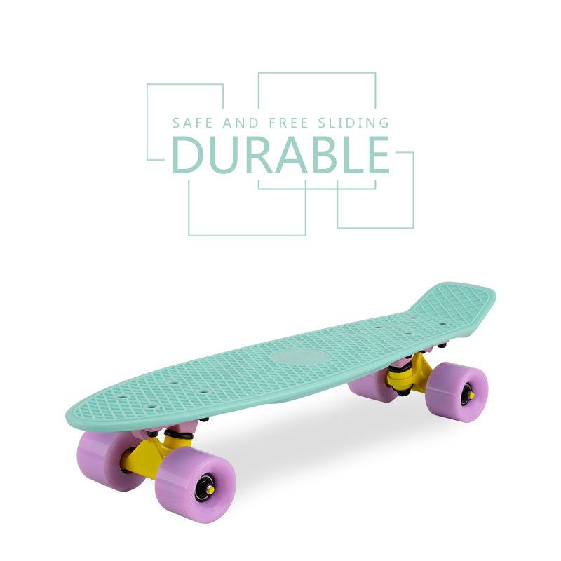 Balerz Mini 22 inch Blank Deck Plastic Fish Board Skateboard With LED Wheels