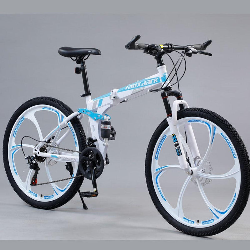 Balerz MTB 26 Inches Folding Mountain Bicycle Dual Disc Brake 21/24 Speed High Carbon Steel