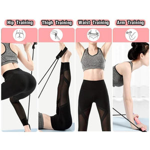 Balerz Multifunction Pilates Bar with Resistance Band Portable Stick Equipment Exercise
