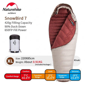 Balerz Naturehike Outdoor Camping White Snowbird 7 Air Mattress Sleeping Bag