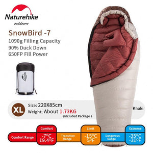 Balerz Naturehike Outdoor Camping White Snowbird 7 Air Mattress Sleeping Bag