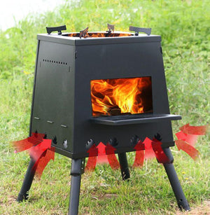 Balerz Outdoor Portable Lightweight Foldable Camping Wood Burning Stove