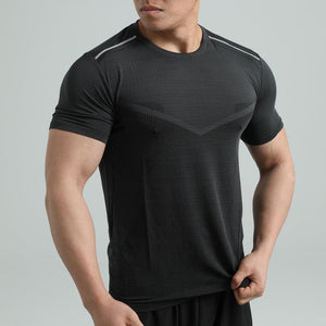 Balerz Plain Muscle Shirts Crew Neck Short Sleeve T-shirt Fitness Quick Dry Tops Comfortable Gym Running Shirts