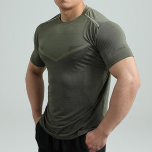 Balerz Plain Muscle Shirts Crew Neck Short Sleeve T-shirt Fitness Quick Dry Tops Comfortable Gym Running Shirts