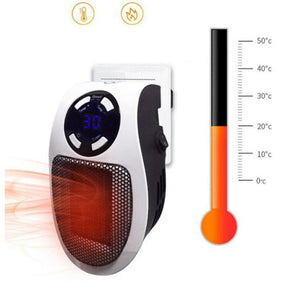 Balerz Portable Electric Heater Wall Fan Heater Handy Heating Stove Adjustable Thermostat Radiator Warmer Machine Home Appliance