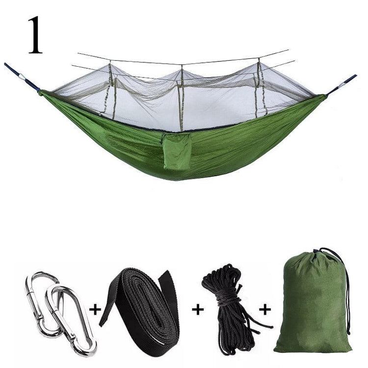 Balerz Portable Outdoor Camping Sleeping Hammock Swing with Mosquito Net