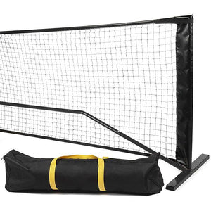 Balerz Portable Sports 22FT Portable Pickleball Tennis Net Training Carry Bag Steel Poles Adult