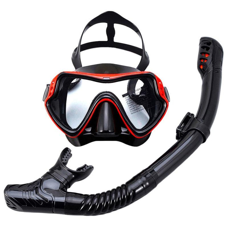 Balerz Professional Scuba Diving Masks Snorkeling Set Adult Silicone Skirt Anti-Fog Goggles Glasses Swimming Pool Equipment