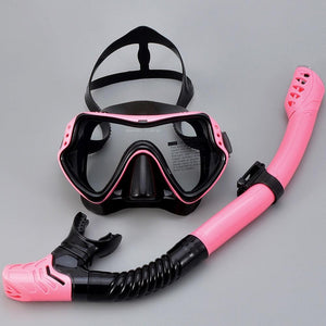 Balerz Professional Scuba Diving Masks Snorkeling Set Adult Silicone Skirt Anti-Fog Goggles Glasses Swimming Pool Equipment