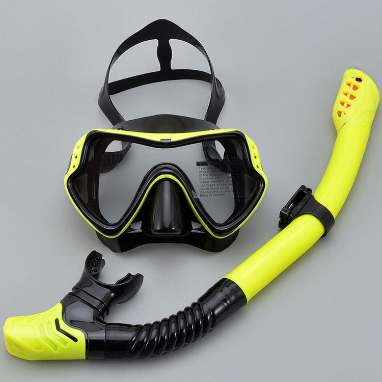 Balerz Professional Scuba Diving Masks Snorkeling Set Adult Silicone Skirt Anti-Fog Goggles Glasses Swimming Pool Equipment