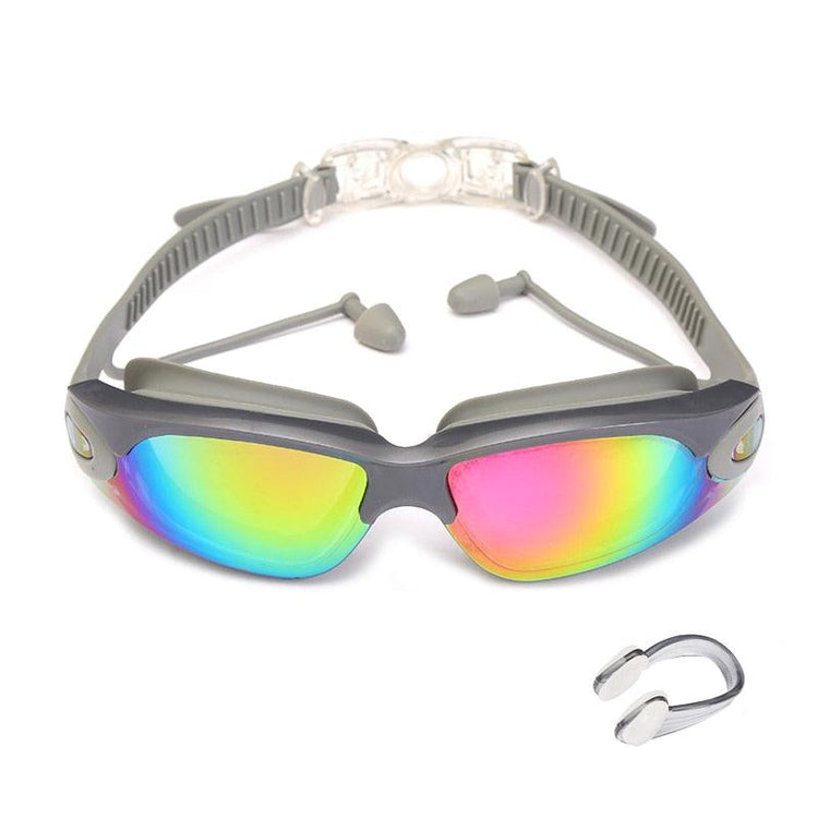 Balerz Professional Swimming Goggles Swimming Glasses with Earplugs Nose Clip