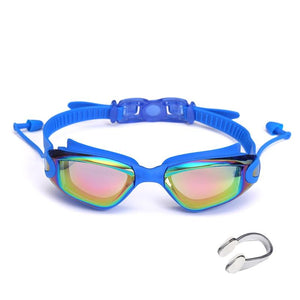 Balerz Professional Swimming Goggles Swimming Glasses with Earplugs Nose Clip