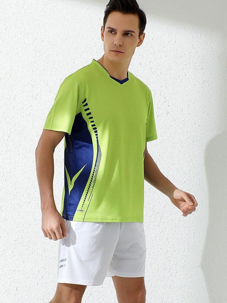 Balerz Quick Drying Sweat Absorbing Table Tennis Uniform Set Short Sleeve Badminton Short Sleeve Tops White Shorts Suits