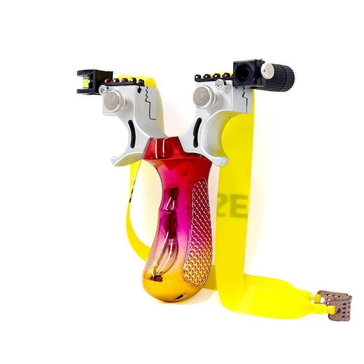 Balerz Resin Slingshot Red Laser Level Fast Aiming Hunting Catapult Tools Flat Rubber Band Shooting
