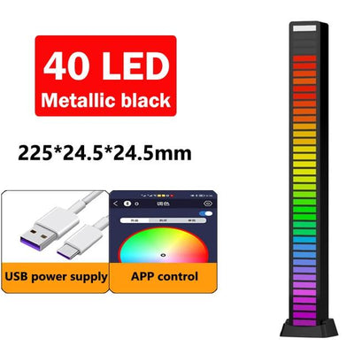 Balerz Rhythm Recognition Light RGB Audio LED Voice Control Music  Lamp Atmosphere Light Computer Bar