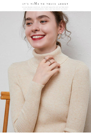 Balerz Slim Knitted Turtleneck Cashmere Sweater