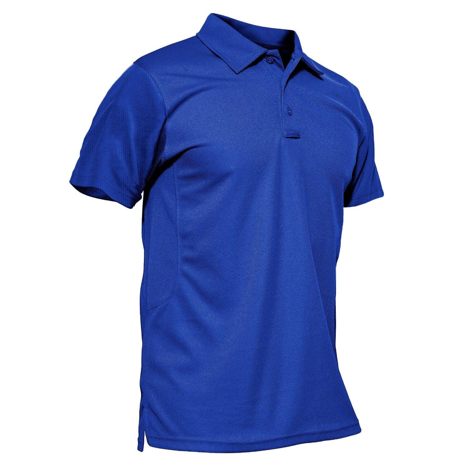 Balerz TACVASEN Summer Men's Polo Shirt Quick Dry Performance Short Sleeve Tactical Shirts Pique Jersey Golf Shirt