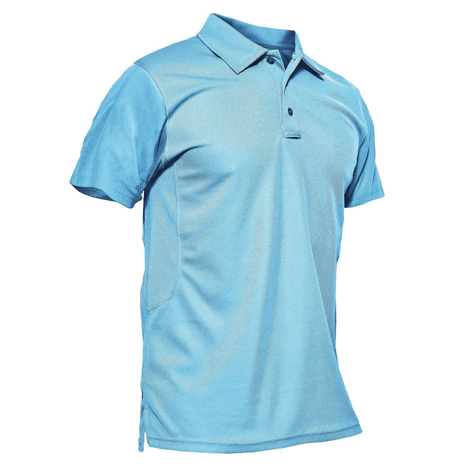 Balerz TACVASEN Summer Men's Polo Shirt Quick Dry Performance Short Sleeve Tactical Shirts Pique Jersey Golf Shirt