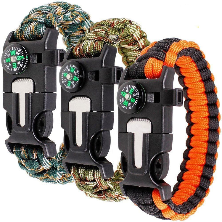 Balerz Top Sale 5 in 1 Multifunctional Emergency Portable Mountaineering Hiking Survival Bracelet