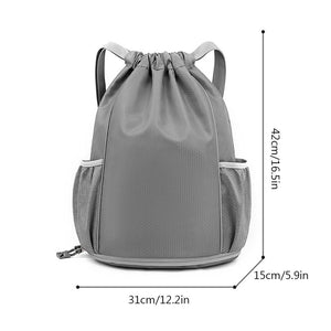 Balerz Two Tone Drawstring Design Waterproof Sport Gym Training Backpack Bag