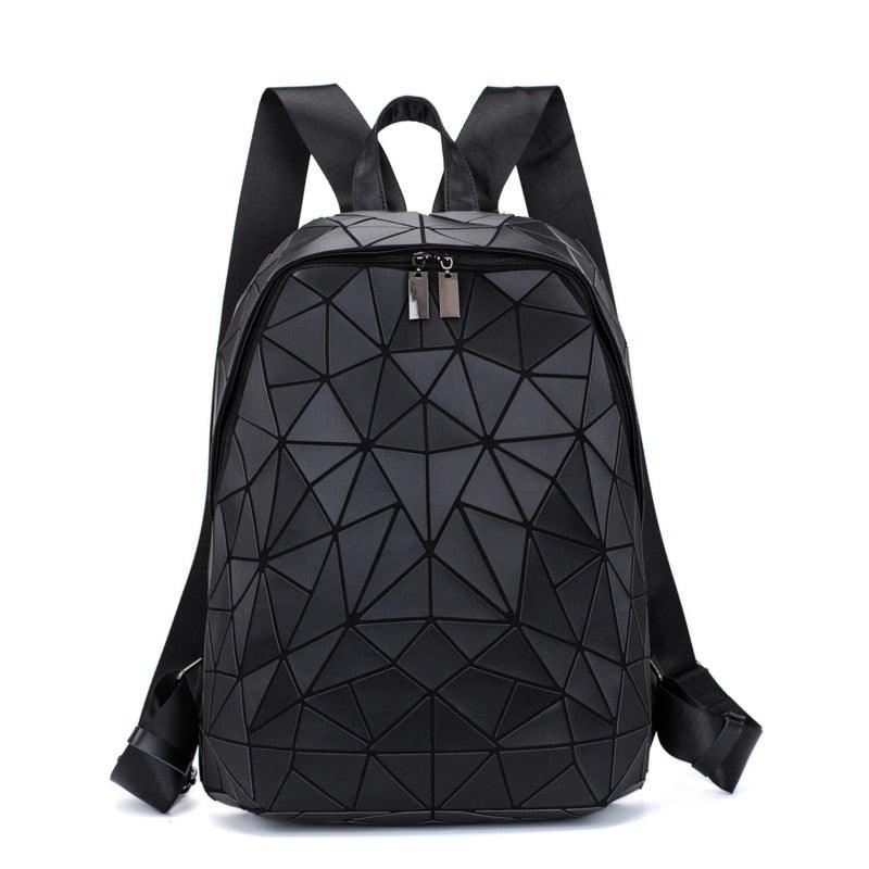 Balerz Unisex Geometric Backpack Fashion Rhombus Matte Luxury Shoulder Bag