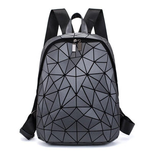 Balerz Unisex Geometric Backpack Fashion Rhombus Matte Luxury Shoulder Bag