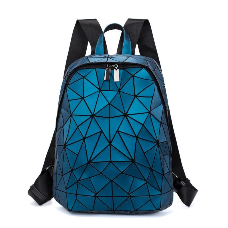 Balerz Unisex Geometric Backpack Fashion Rhombus Matte Luxury Shoulder Bag