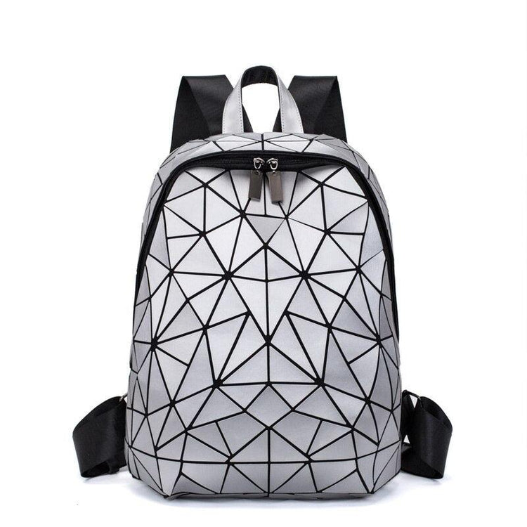 Balerz Unisex Geometric Backpack Fashion Rhombus Matte Luxury Shoulder Bag