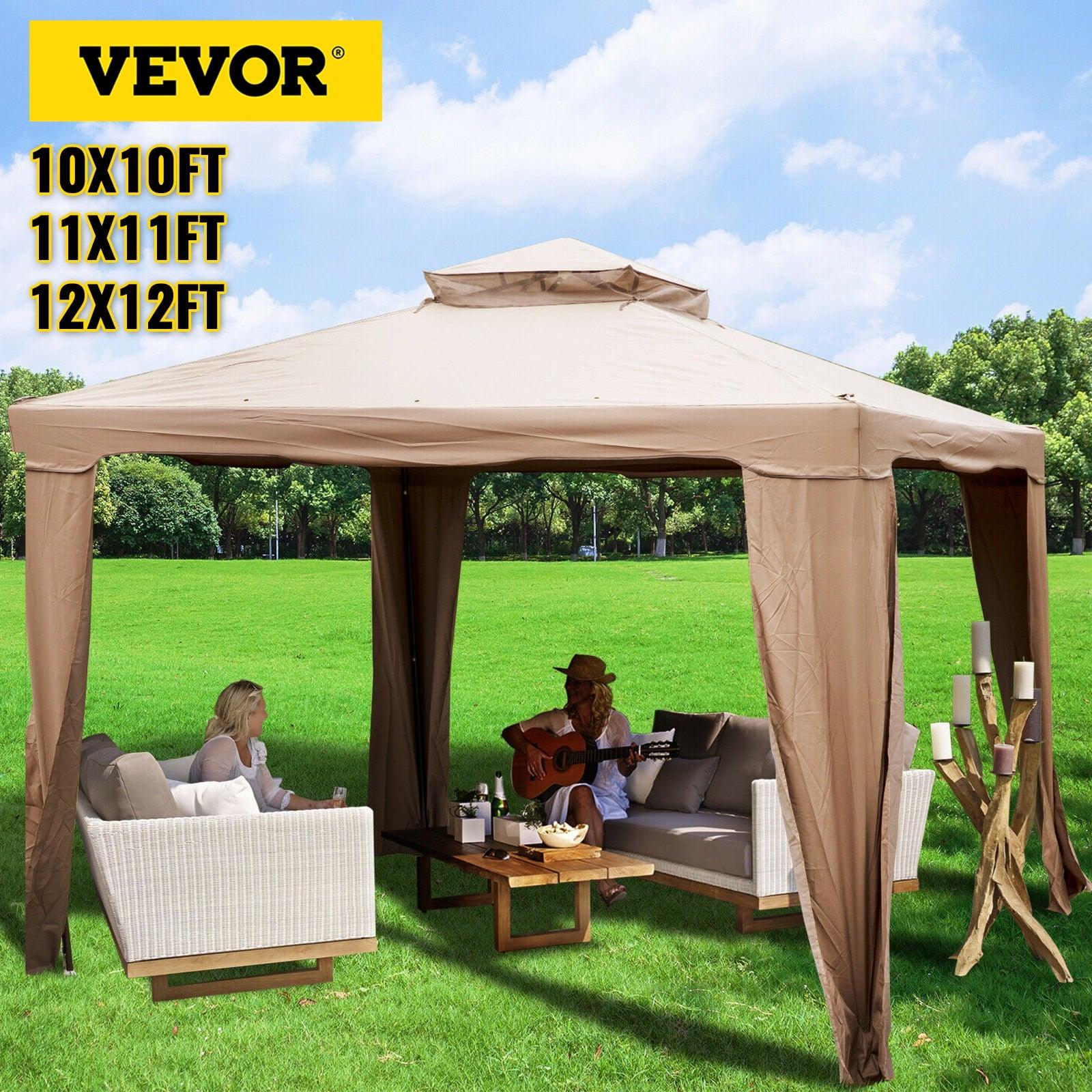 Balerz VEVOR Outdoor Gazebo Canopy Tent with Netting Sandbag Patio Garden Shade Awning Shelter Picnic Wedding Party Camping Tent