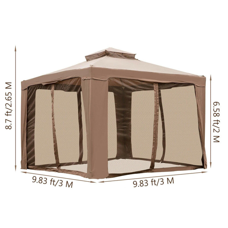 Balerz VEVOR Outdoor Gazebo Canopy Tent with Netting Sandbag Patio Garden Shade Awning Shelter Picnic Wedding Party Camping Tent