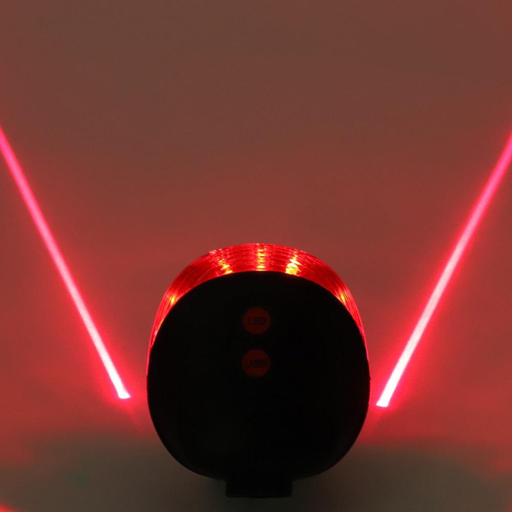 Balerz Waterproof Bicycle Cycling Lights Taillights LED Laser Safety Warning Bicycle Lights Bicycle Tail Bicycle Accessories Light