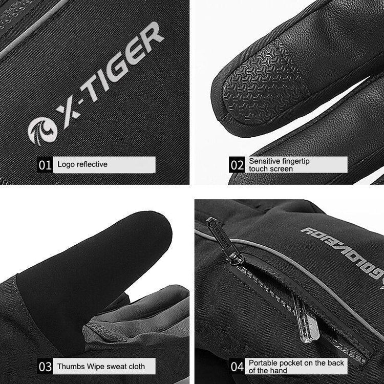 Balerz X-TIGER Winter Ski Gloves Snowboard Gloves Waterproof Gloves With Inside Fleece