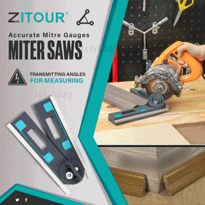 Balerz Zitour® Accurate Mitre Gauges for Mitre Saws Adjustable Angle Ruler Saw Protractor Ruler Inclinometer Measuring Tool