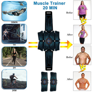 Balerz Gym EMS Muscle Electro Stimulator Electrostimulator Abdominal Electric Massager Training Apparatus Fitness Machine Building Body