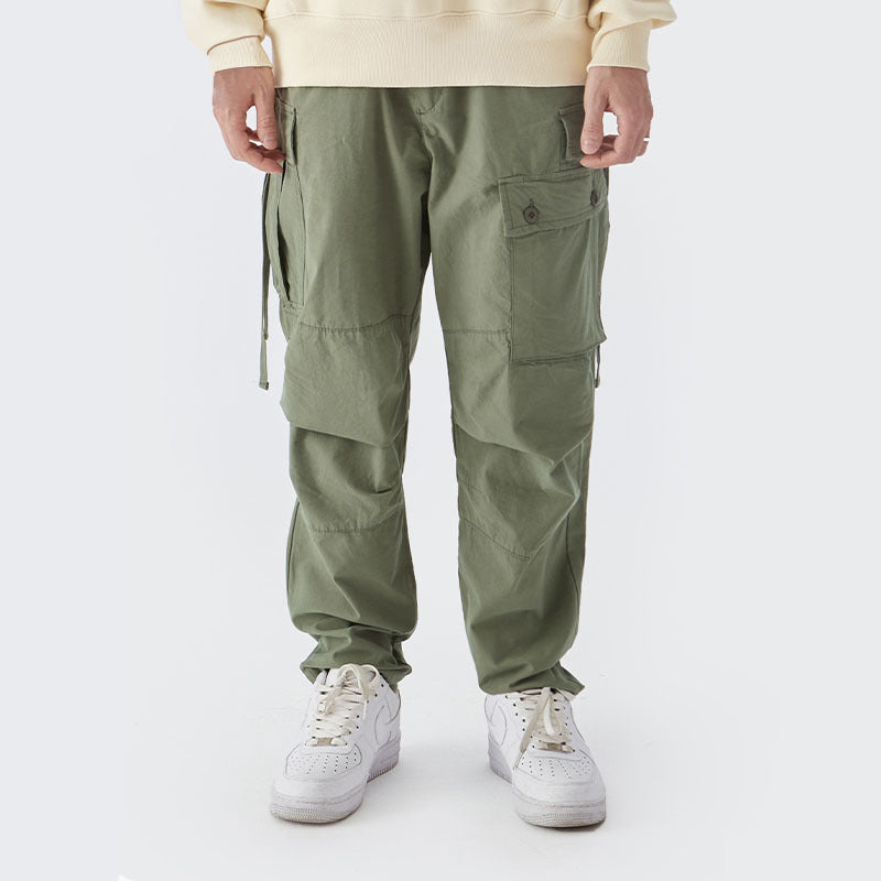 Balerz YLS Street Wear 100 Cotton Sweatpants Army Green Cargo Jogger Pants