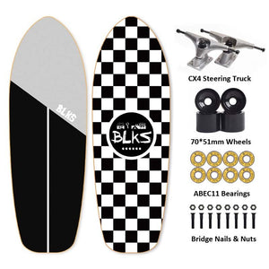 Balerz 75*24cm 007 Land Surfing Skateboard Cruise CX4 Truck Street Fish Board Beginner Skate Men Simulation Surfing Training Skateboard