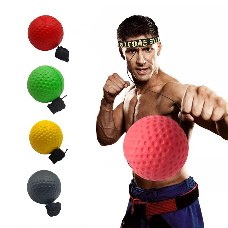 Balerz Boxing Reflex Ball Head-mounted PU Punch Ball MMA Sanda Training Hand Eye Reaction Gym Sandbag Muay Thai Boxeo Fitness Equipment
