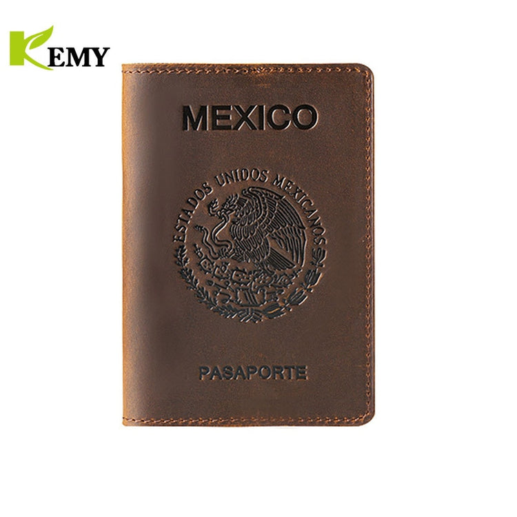 Balerz Kemy Genuine Leather Passport Cover Credit Card Holder