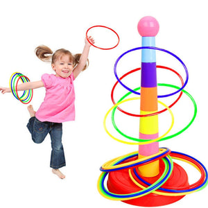 Balerz Children Throw Circle Game Ferrule Stacked Toys Fun Indoor Outdoor Parent-Child Interactive Circle Layers Early Education Gift