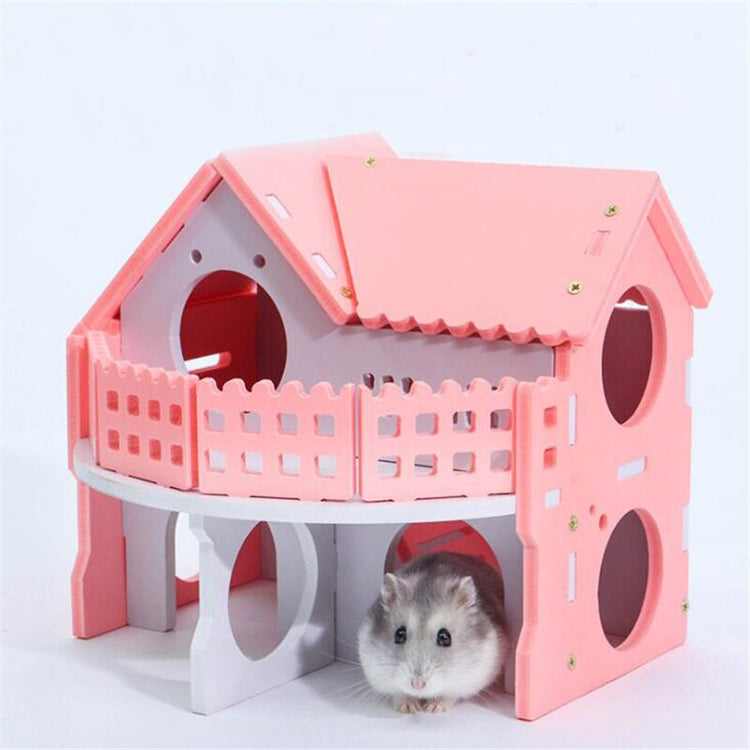 Balerz Hamster House Cute Hamster Exercise Toy with Ladder Slide small pet toy Hamster Hideout for Guinea Pig Hamster Cage Accessories