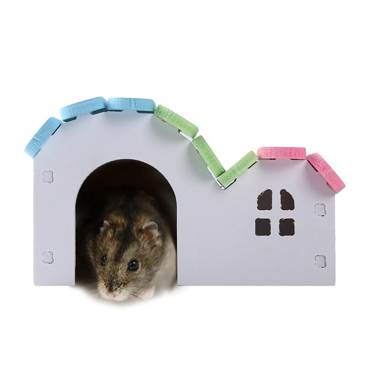 Balerz Hamster House Cute Hamster Exercise Toy with Ladder Slide small pet toy Hamster Hideout for Guinea Pig Hamster Cage Accessories